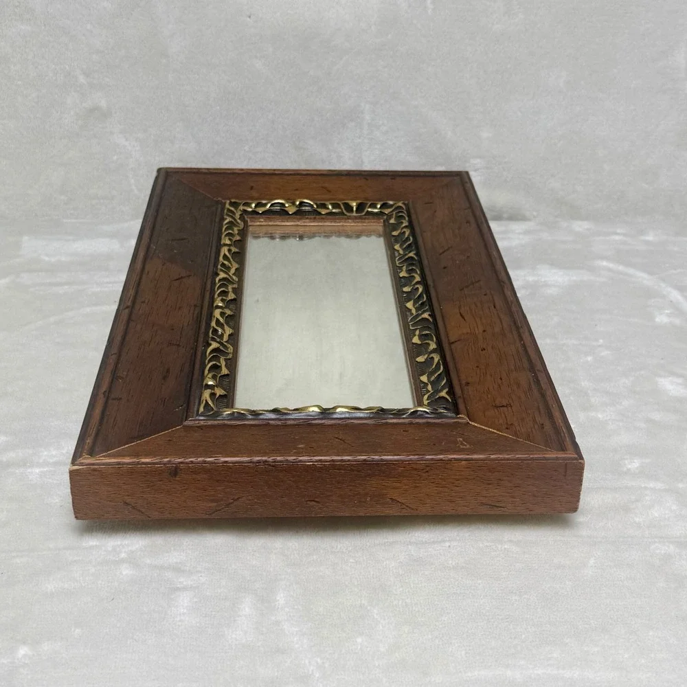 Paragon Picture Gallery Wall Mirror Brown Gold Dark Wood Frame Accent Mirror